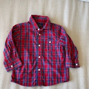 Nordstrom Mayoral Boys’ Toddler Tartan Plaid Button Down Shirt - 9 mos